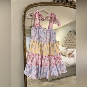 LoveShackFancy Jeanne Tie- Strap Tiered Dress Brand New with tags- size Medium
